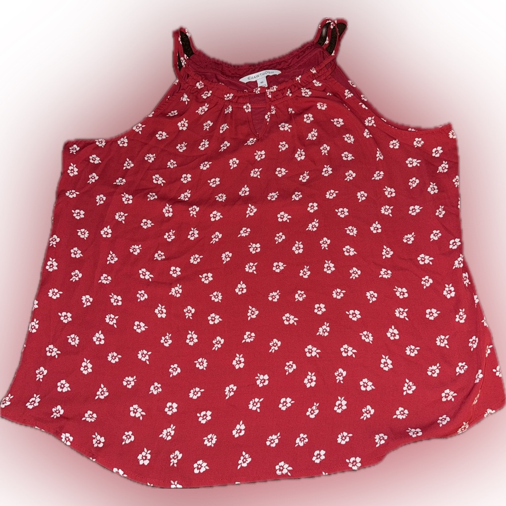 41 Hawthorn Crimson Floral Blouse - XXL